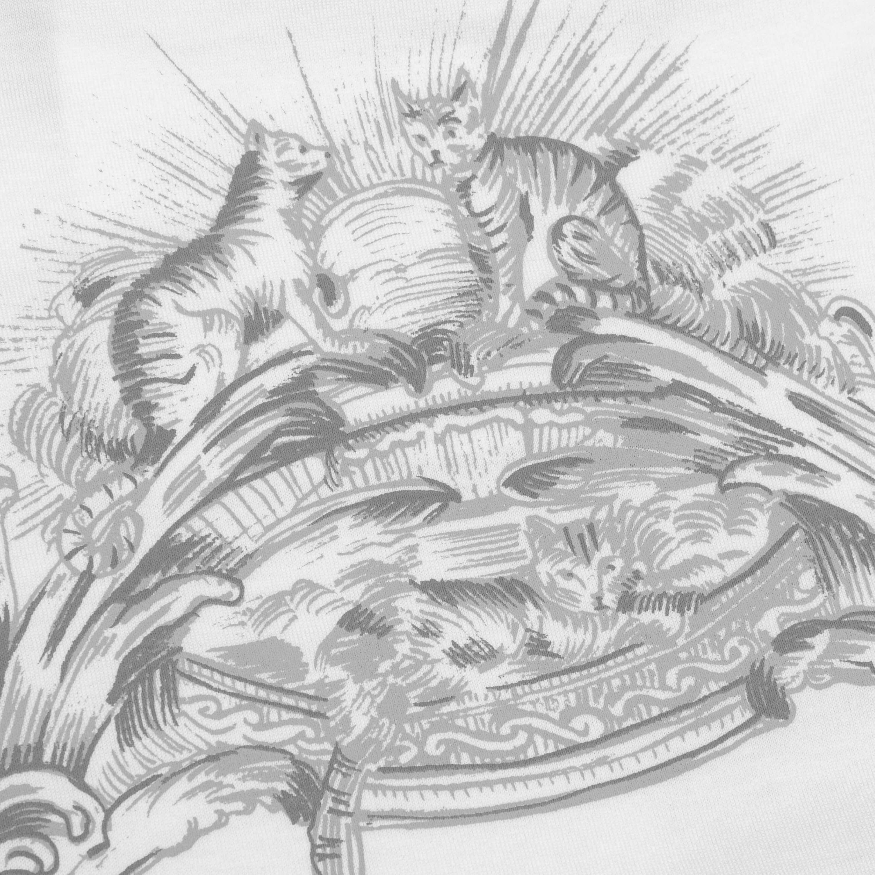 Baroque Print S/S T-Shirt - White - Image 4