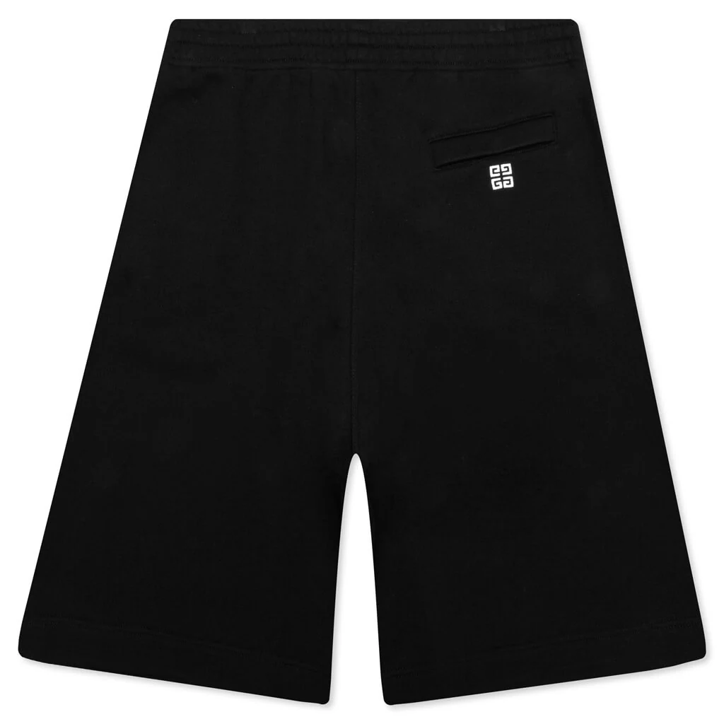 Boxy Fit Embroidered Shorts - Black - Image 2