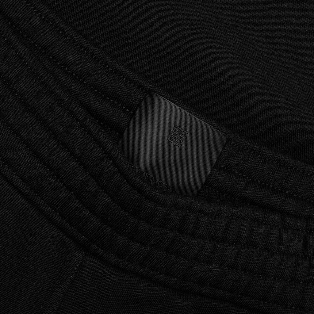 Boxy Fit Embroidered Shorts - Black - Image 3