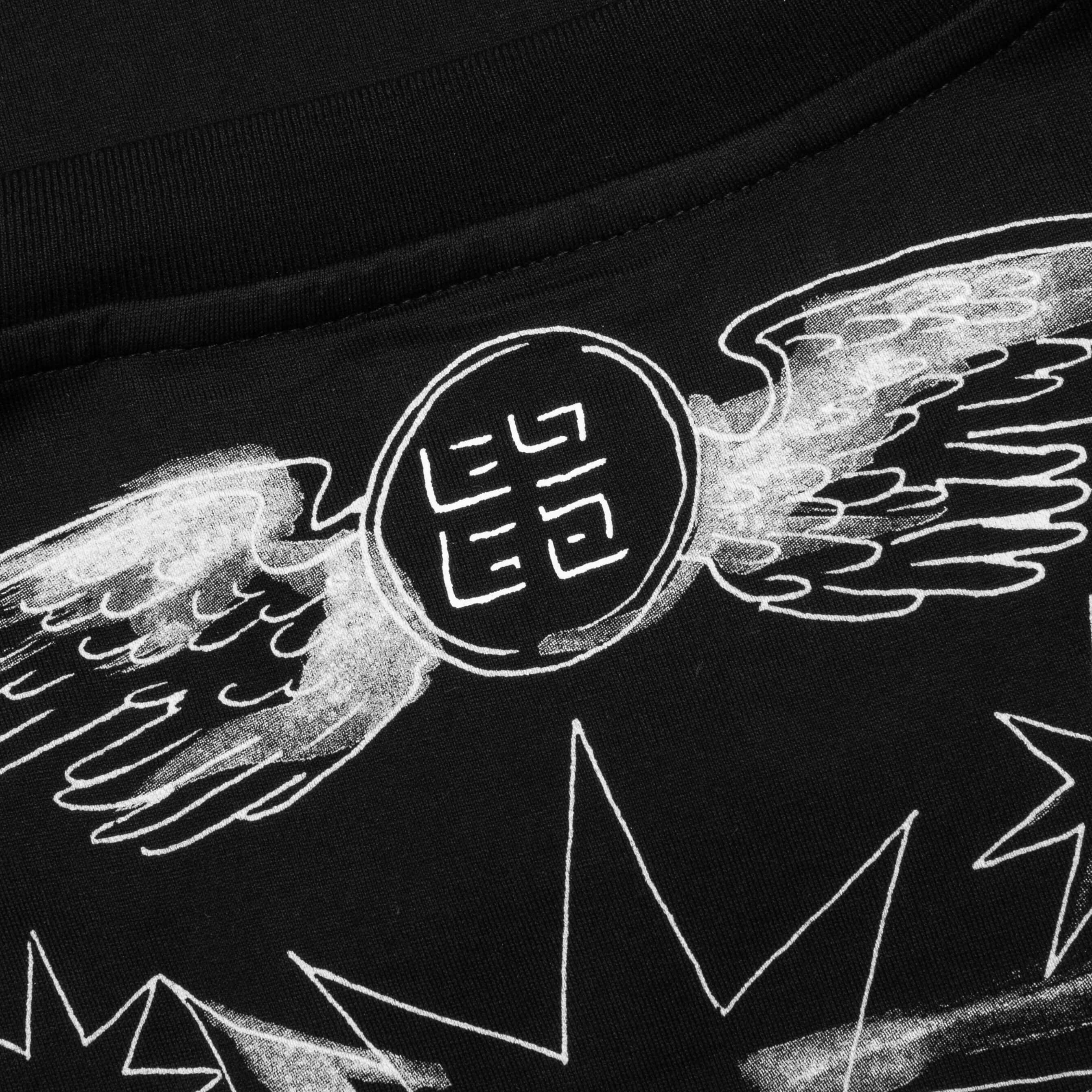 Tarot Print Boxy Fit Long Sleeve T-Shirt - Black - Image 4