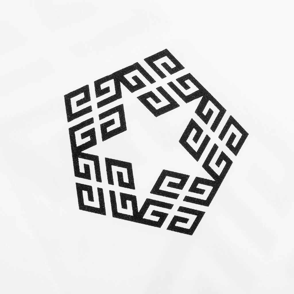 Boxy Fit Print Shirt - White - Image 3