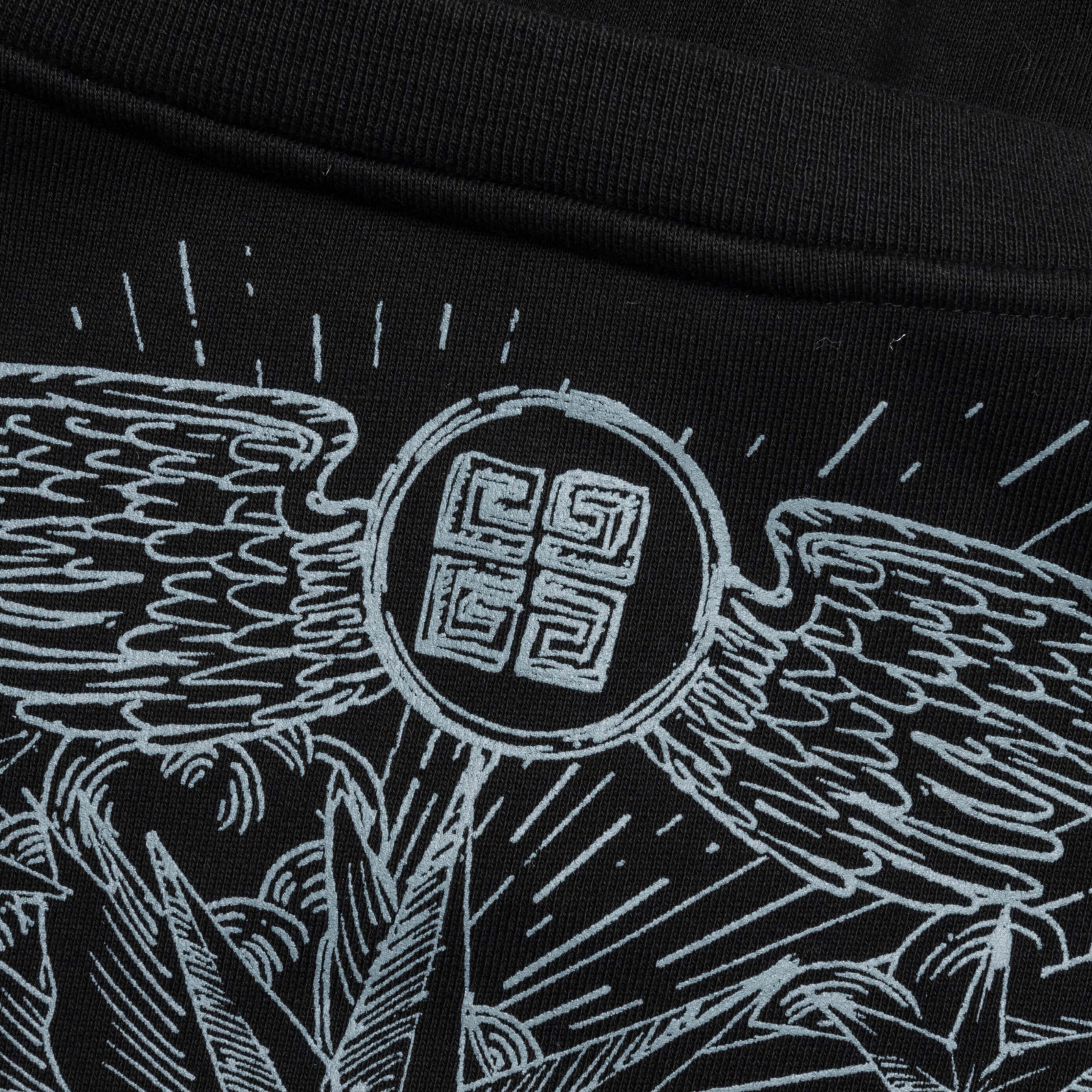 Tarot Print Boxy Fit Long Sleeve T-Shirt - Black - Image 4