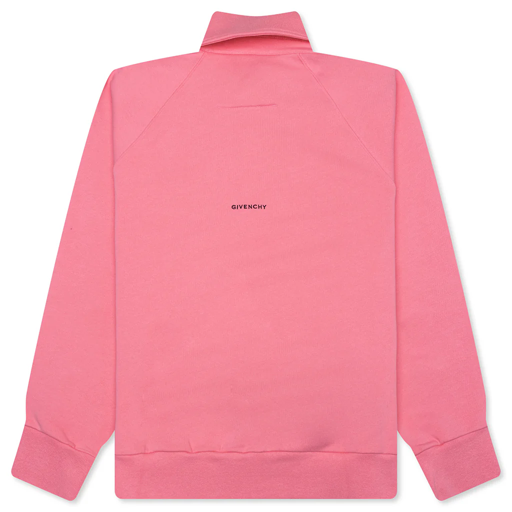 Logo Embroidered Long-Sleeve Polo Shirt - Candy Pink - Image 2