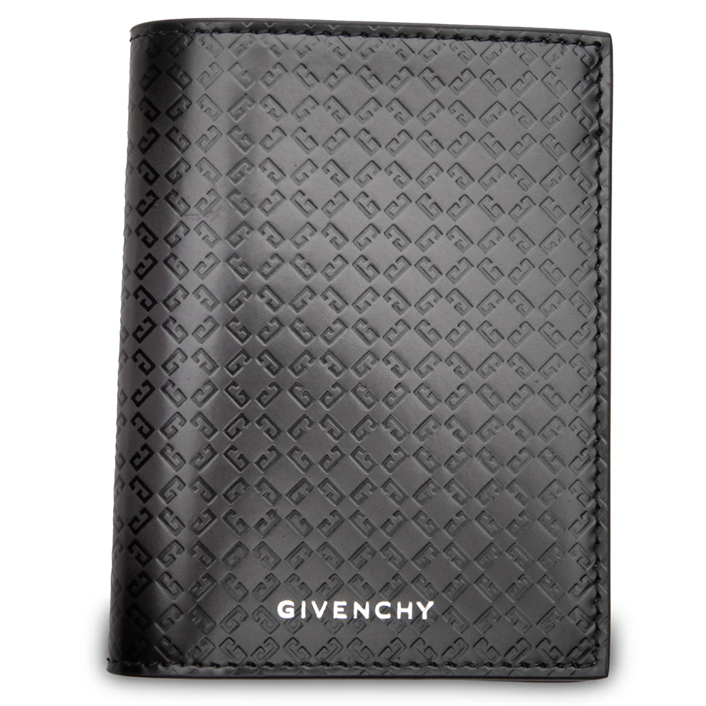 Leather 72 Monogram Card Holder - Dark Grey