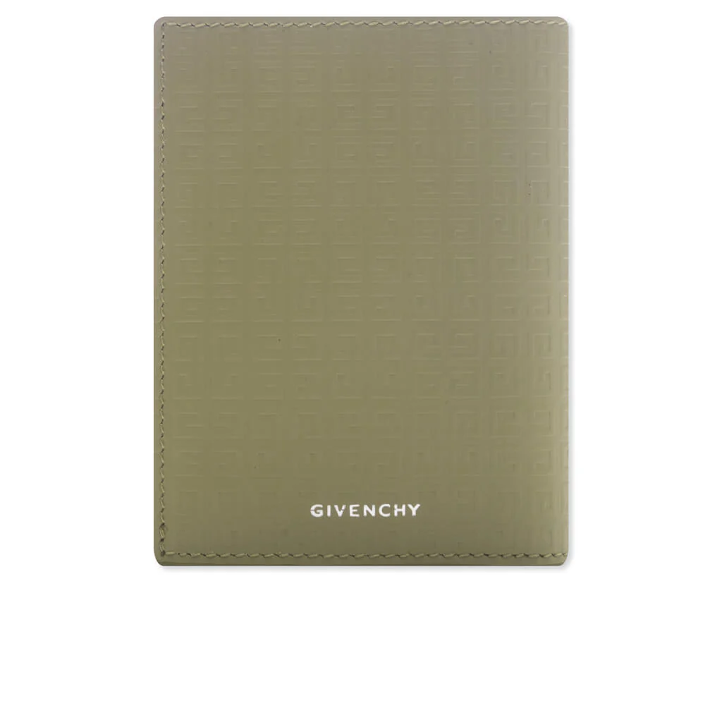Card Holder in 4G Micro Leather - Khaki - Image 2