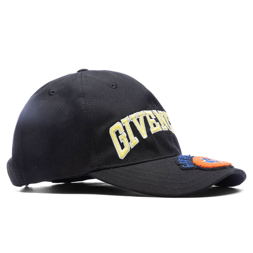 Embroidered Logo Curved Cap - Black - Image 3