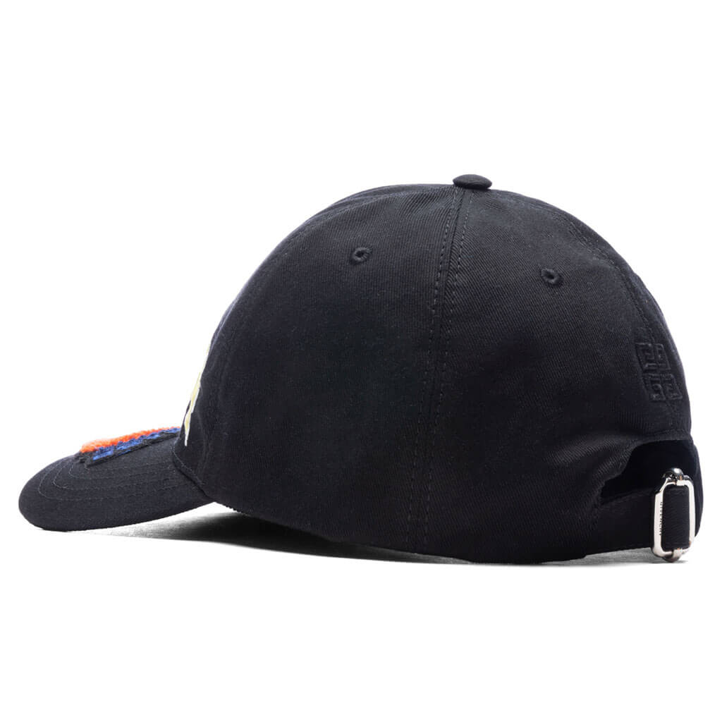Embroidered Logo Curved Cap - Black - Image 4