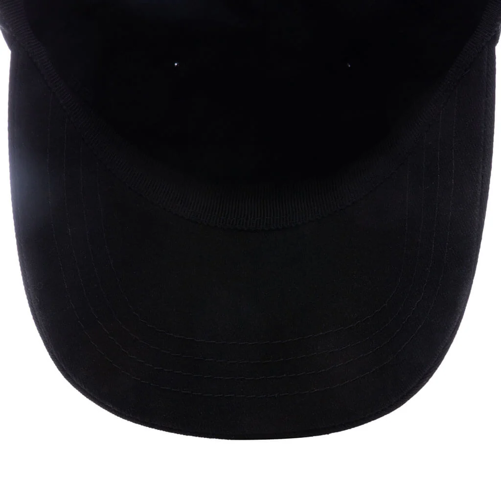Embroidered Logo Curved Cap - Black - Image 5