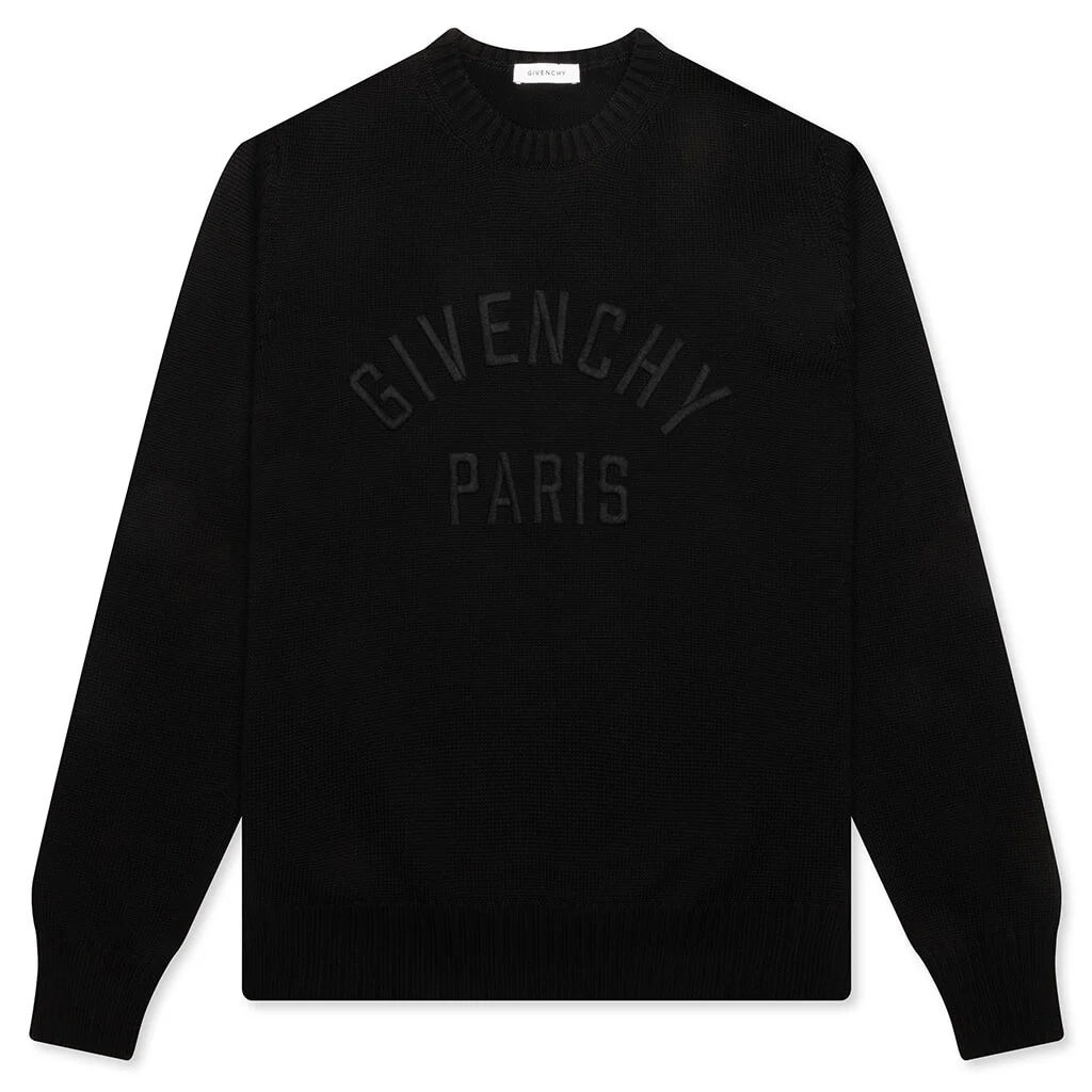 Embroidered Sweater - Black