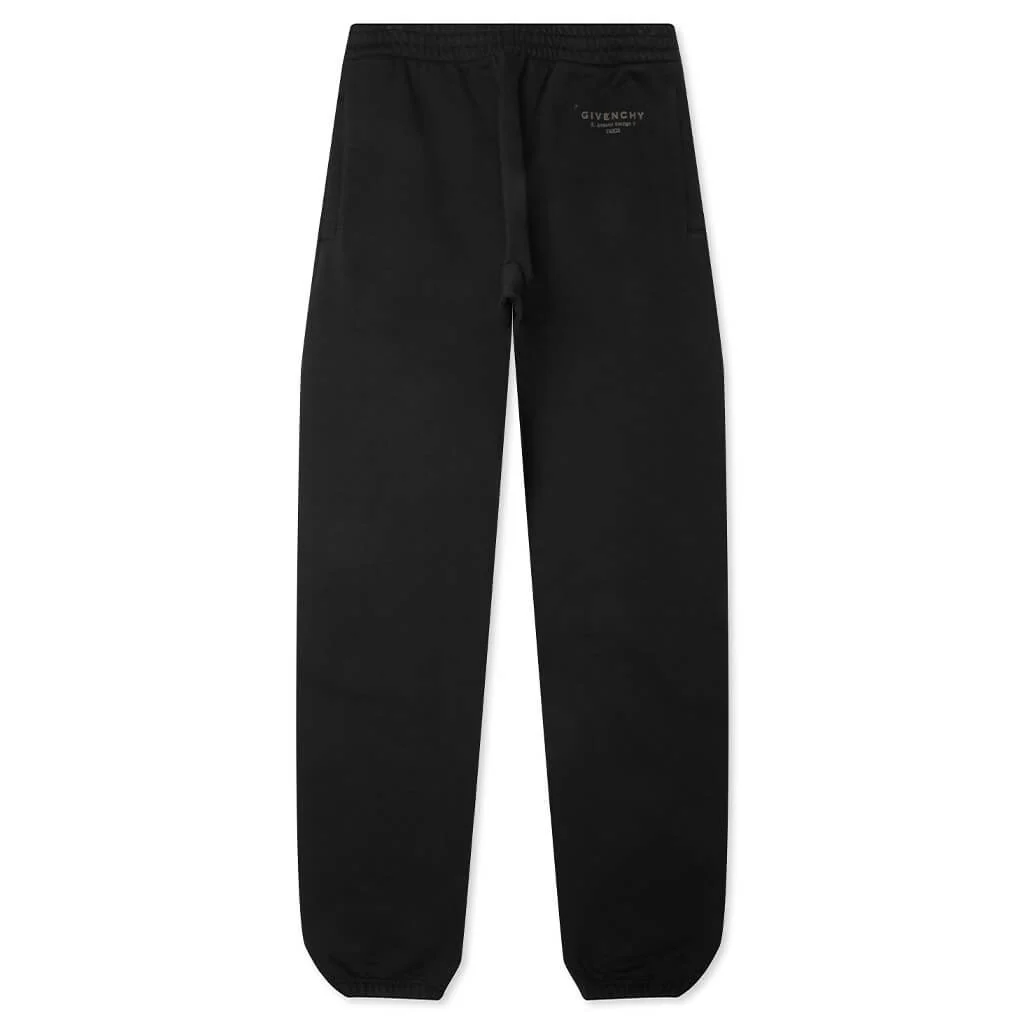 Logo Printed Track Pants - Black
