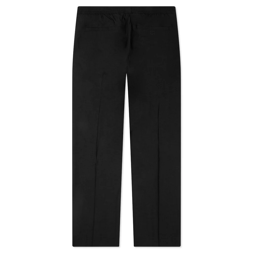 Slim Fit Formal Wool and Mohair Pants - Black - Image 2