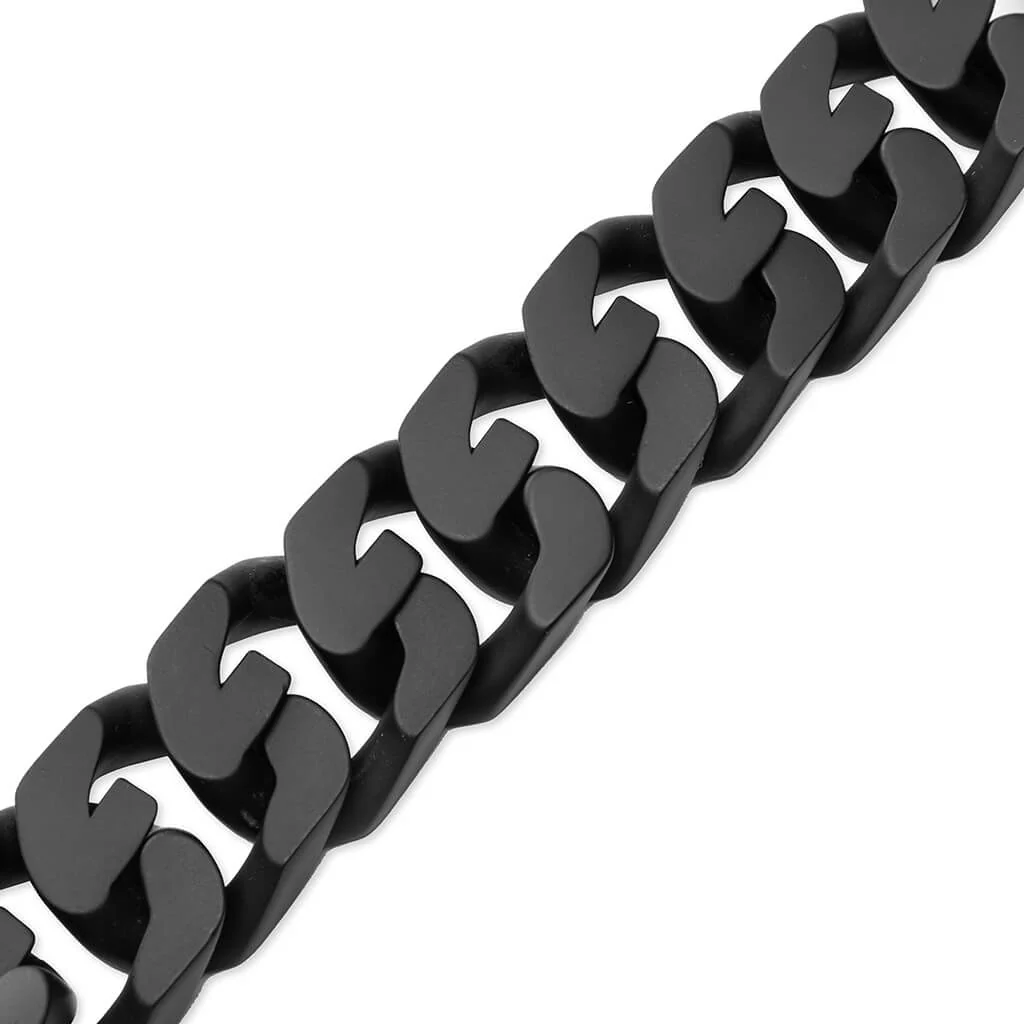 G Chain Medium Black Necklace - Black - Image 2