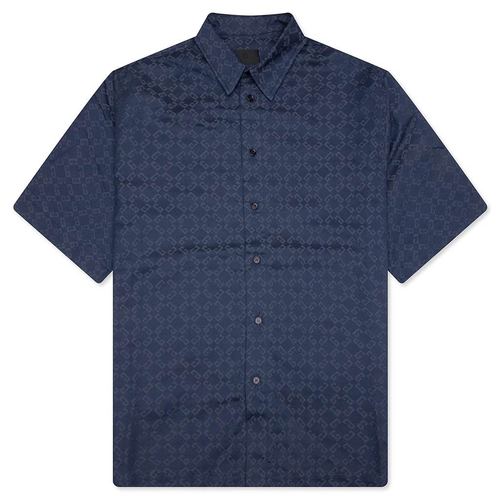 Shiny Monogram 72 Denim Shirt - Grey/Blue