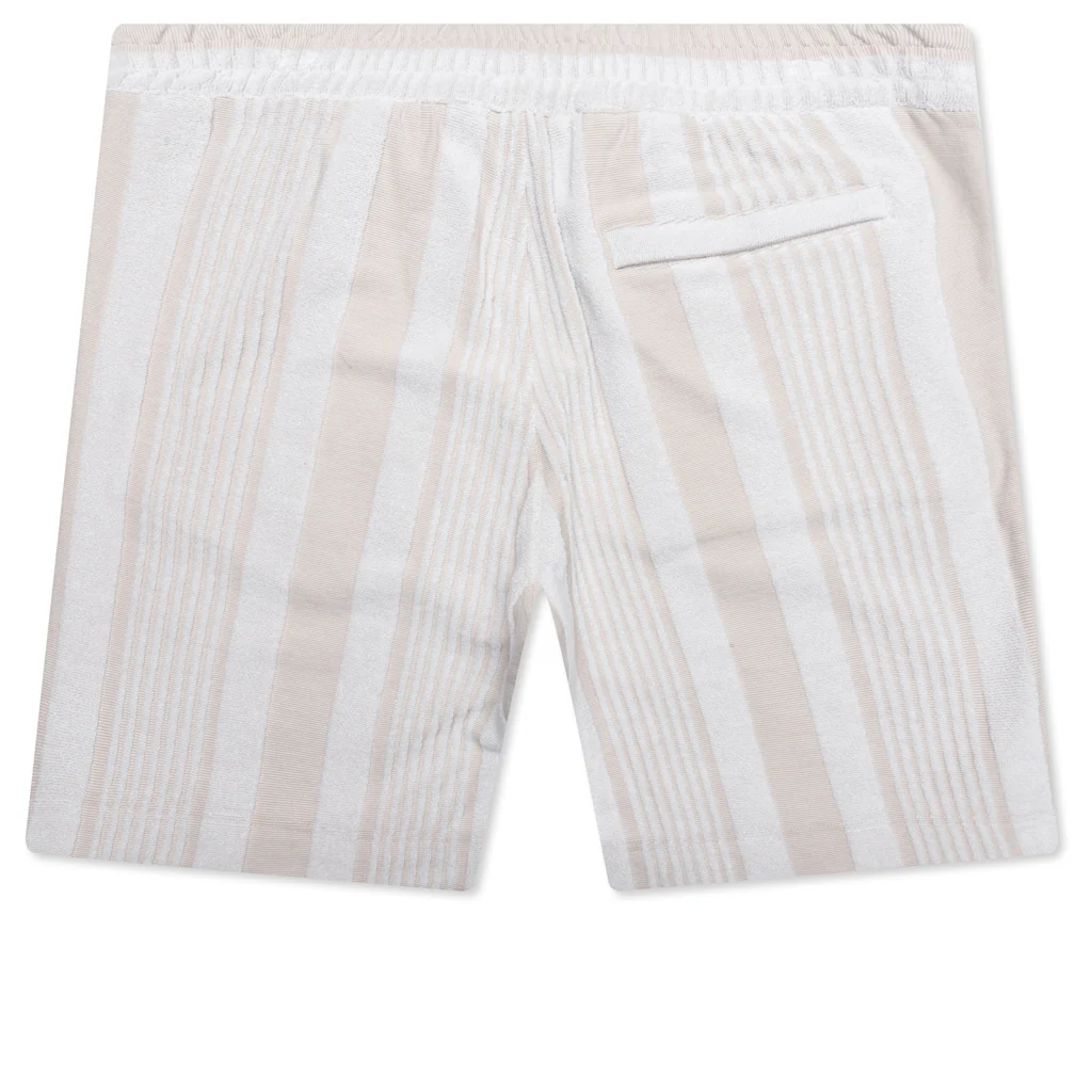 Bermuda Shorts with Stripes - White/Beige - Image 2