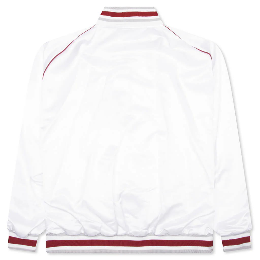 1952 Shiny Raglan Bomber Jacket - White - Image 2