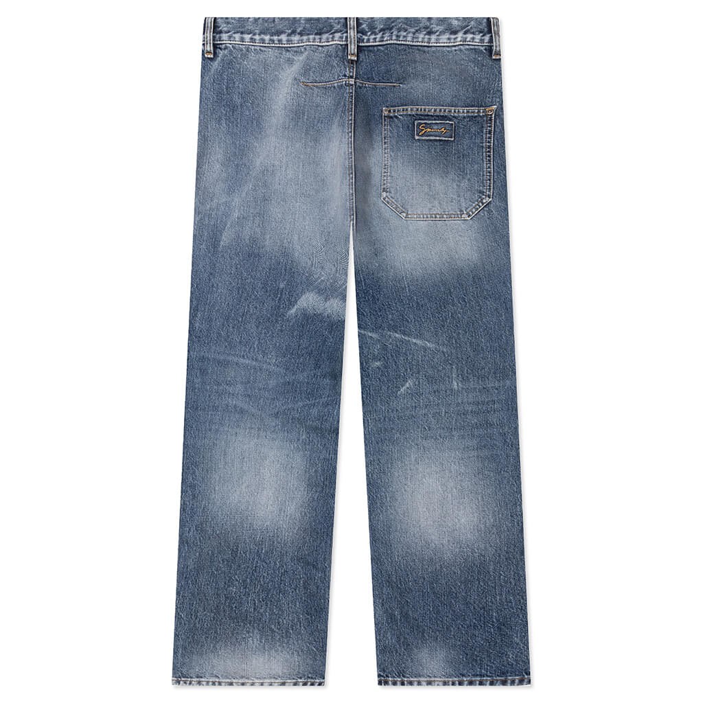 Relaxed Fit Denim Pants - Light Blue - Image 2