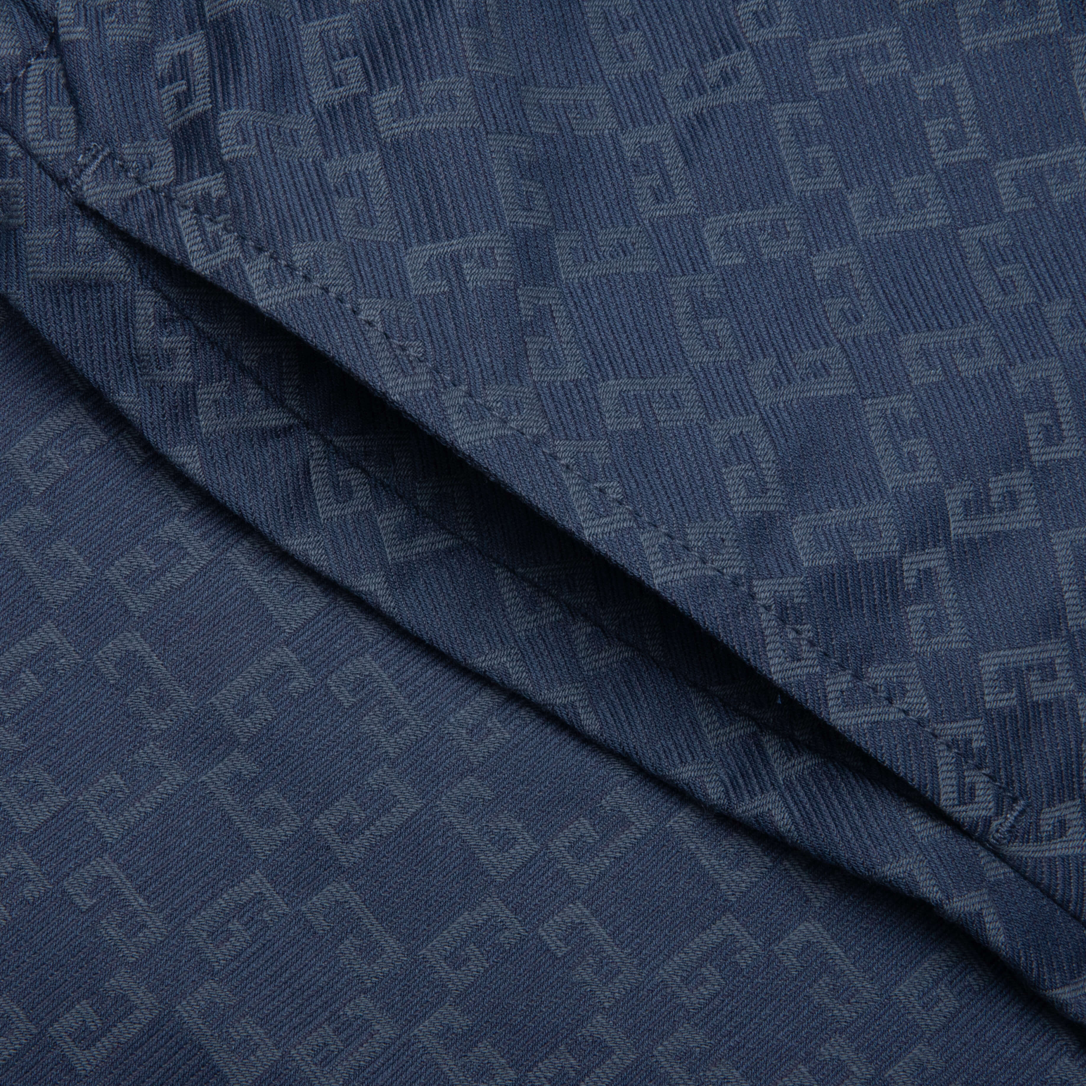 Shiny Monogram 72 Denim Bermuda Shorts - Grey/Blue - Image 3