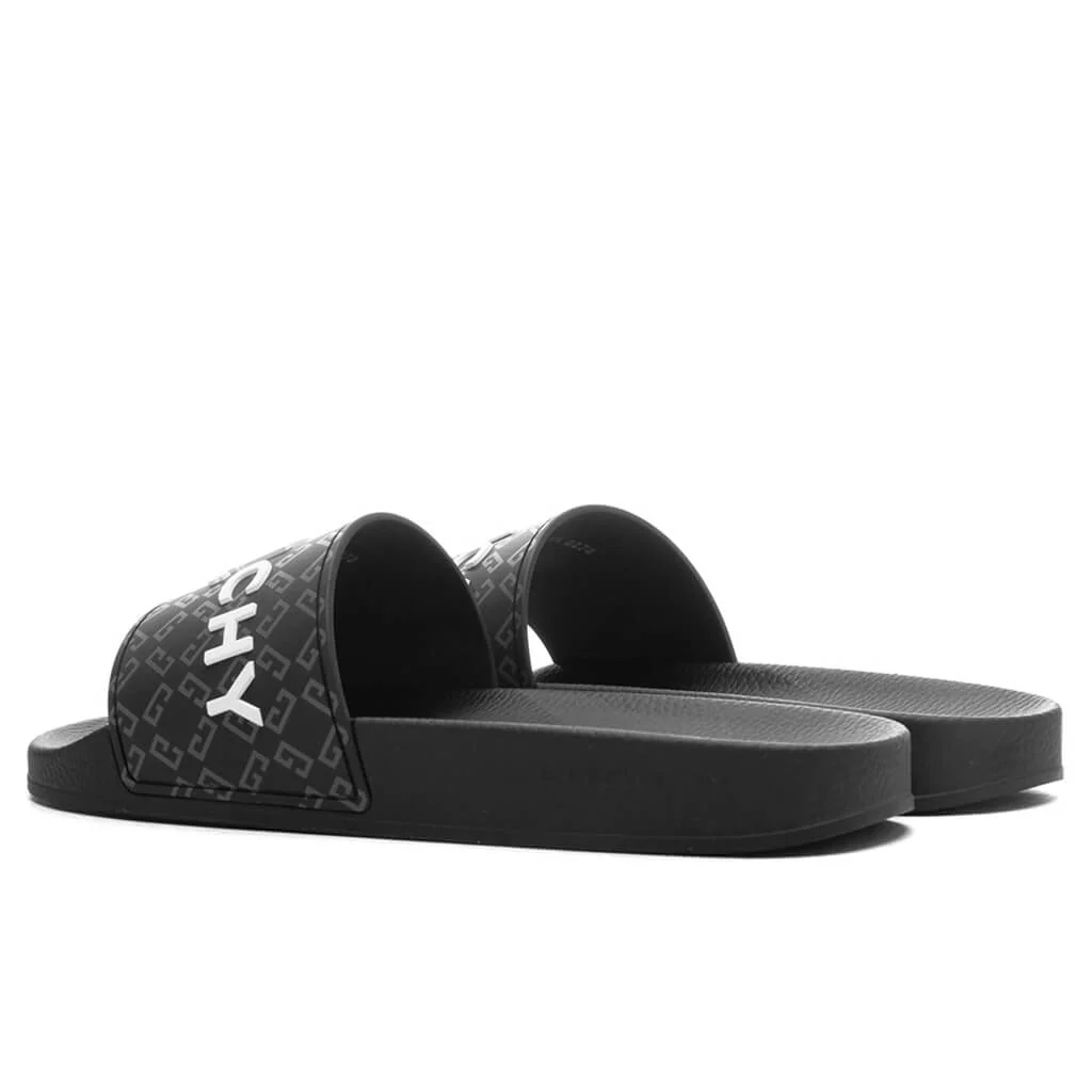Slide Flat Sandals - Black - Image 3
