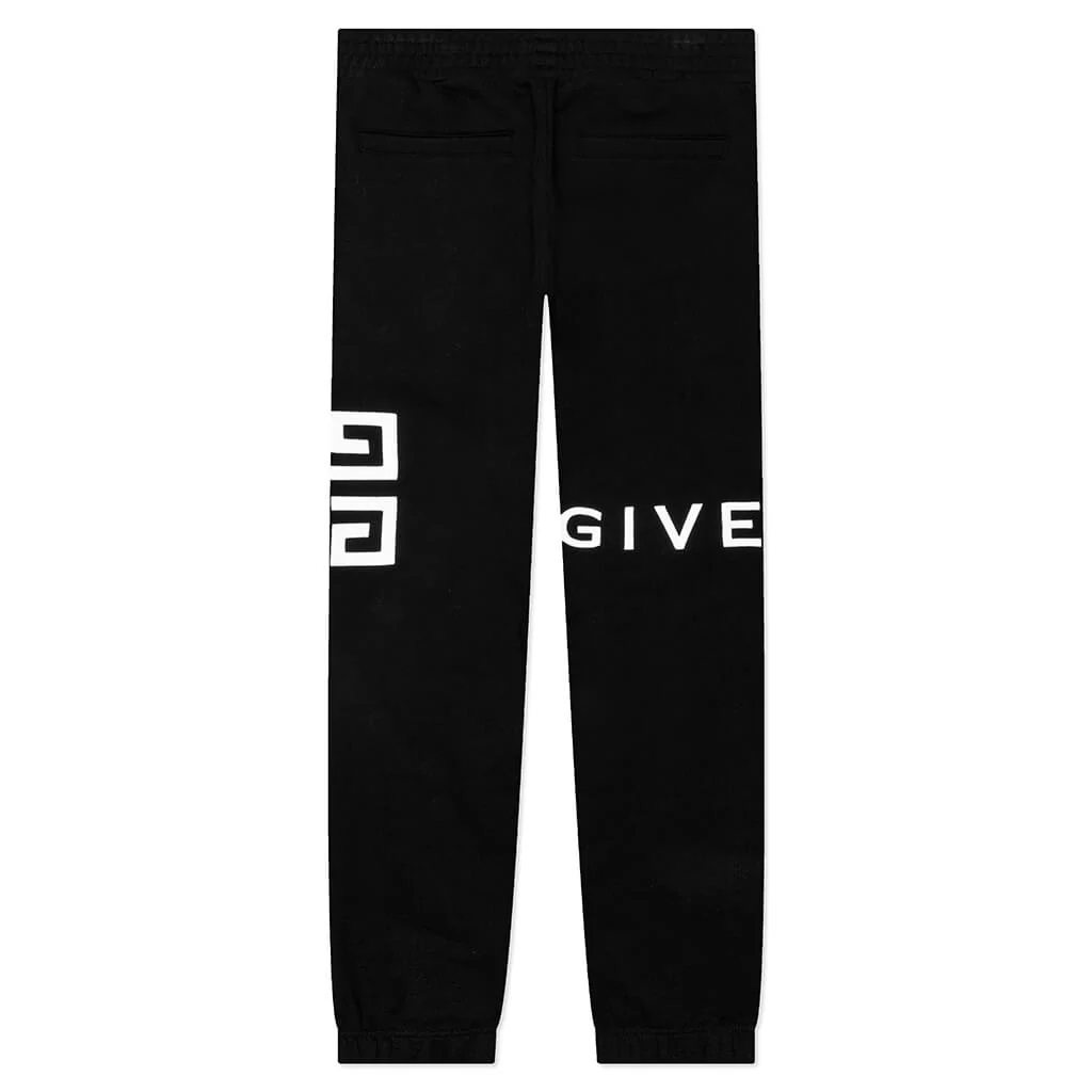 Slim Fit Embroidered Trousers - Black - Image 2