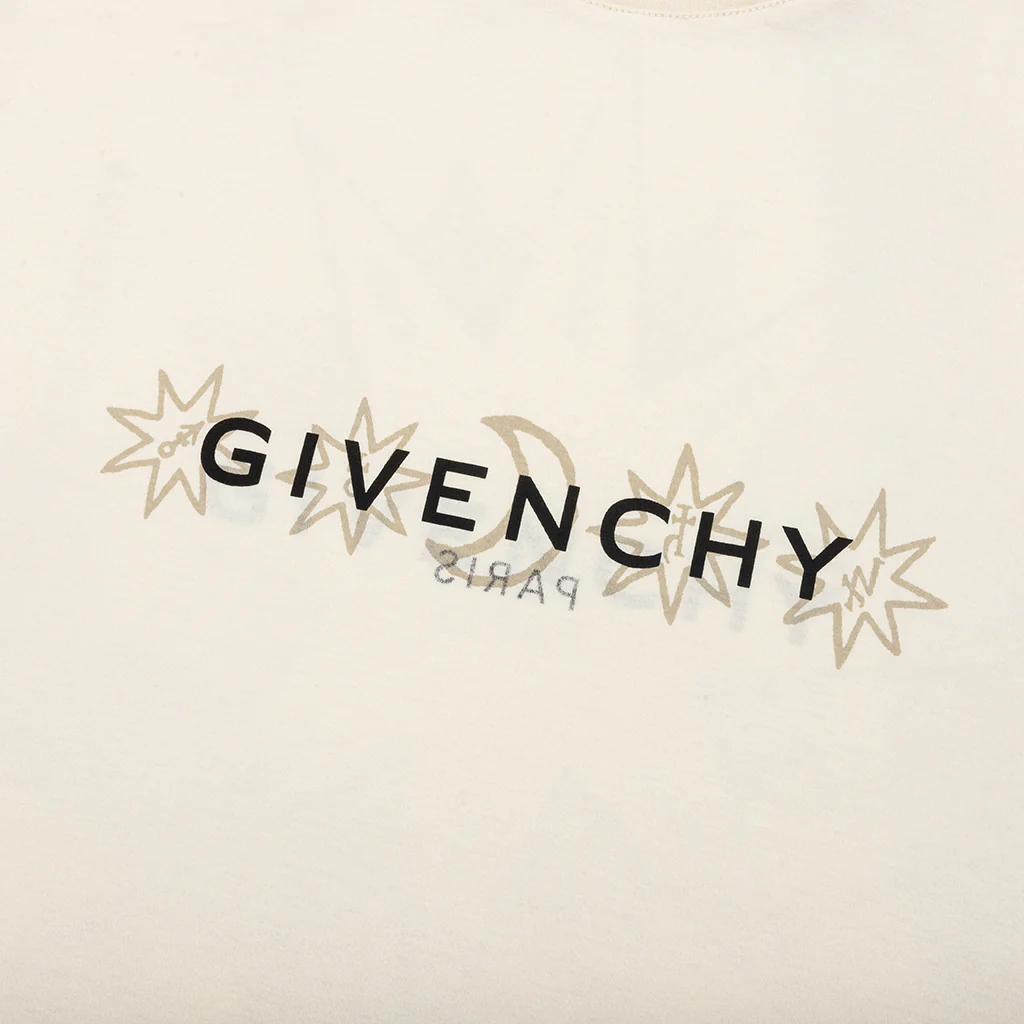 Reverse Cotton with Tarot Print T-Shirt - Ivory - Image 3