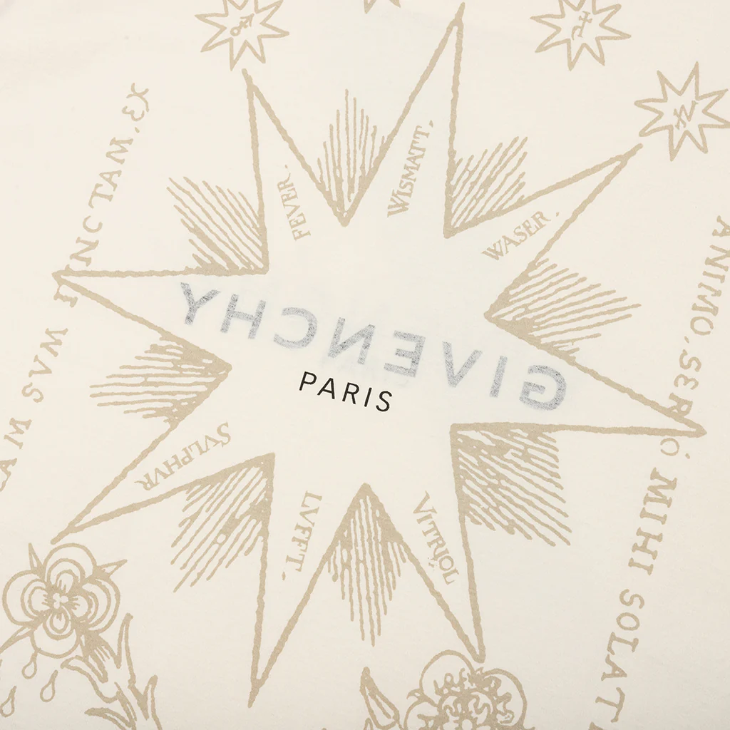 Reverse Cotton with Tarot Print T-Shirt - Ivory - Image 4