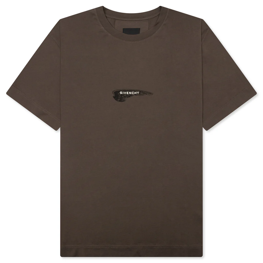 Wings Cotton T-Shirt - Khaki