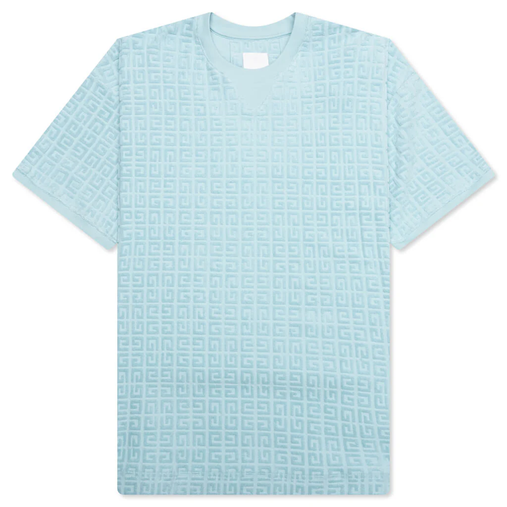 4G Cotton Towelling T-Shirt - Sky Blue