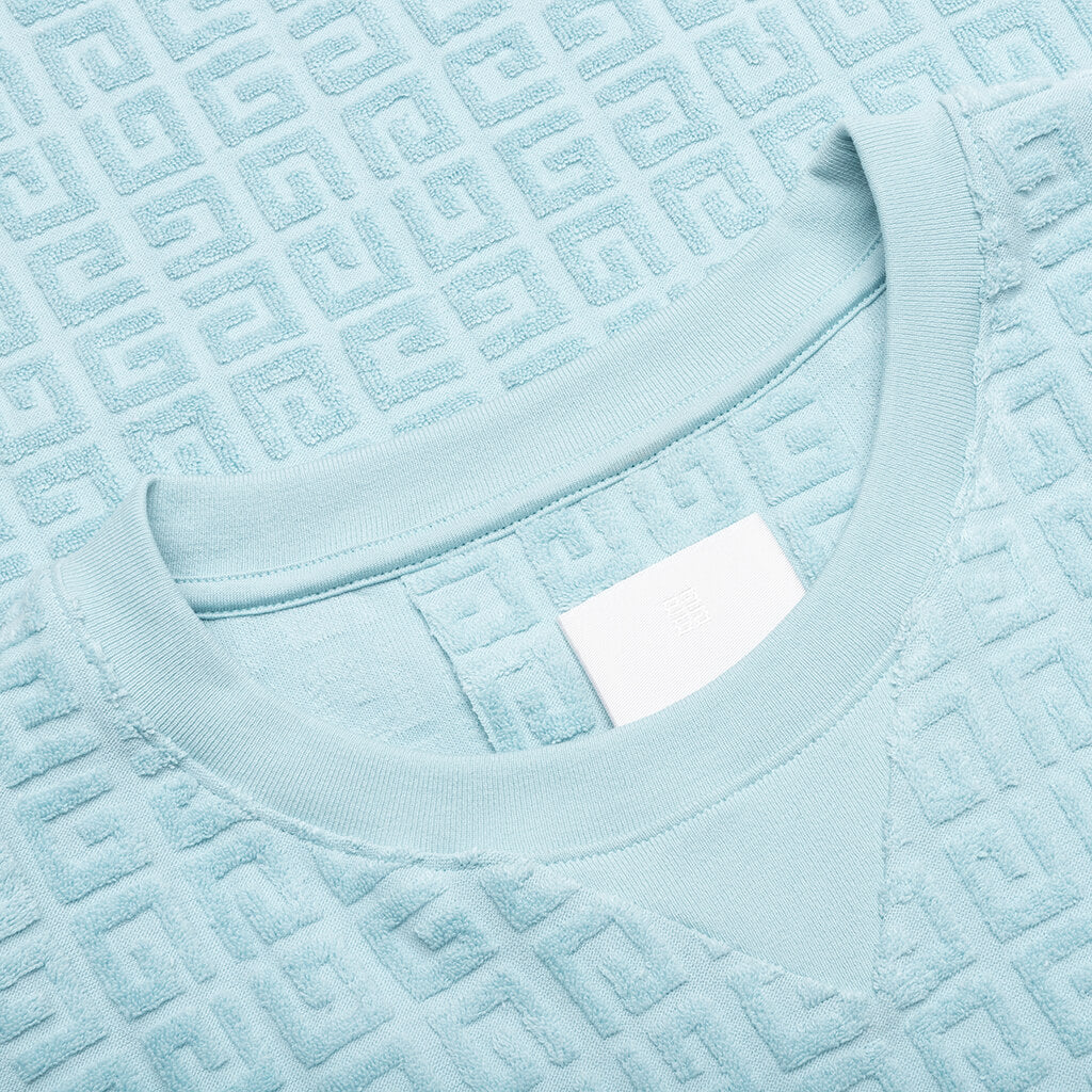 4G Cotton Towelling T-Shirt - Sky Blue - Image 3