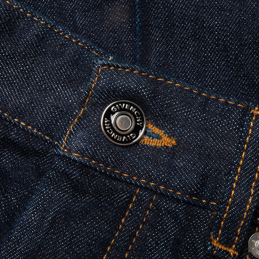 Straight Leg Jeans - Dark Blue - Image 3