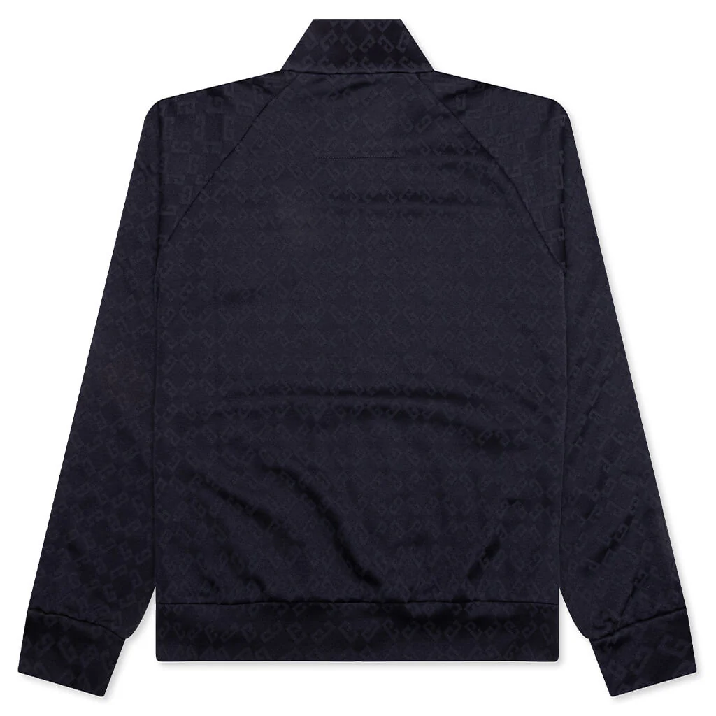 Vintage Full Zipped Tracksuit Sweatshirt - Dark Blue - Image 2