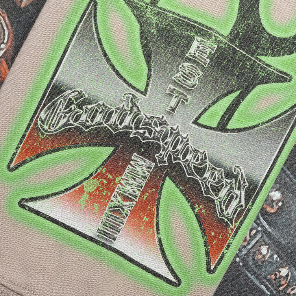 Biker Nation L/S T-Shirt - Stone Grey - Image 5