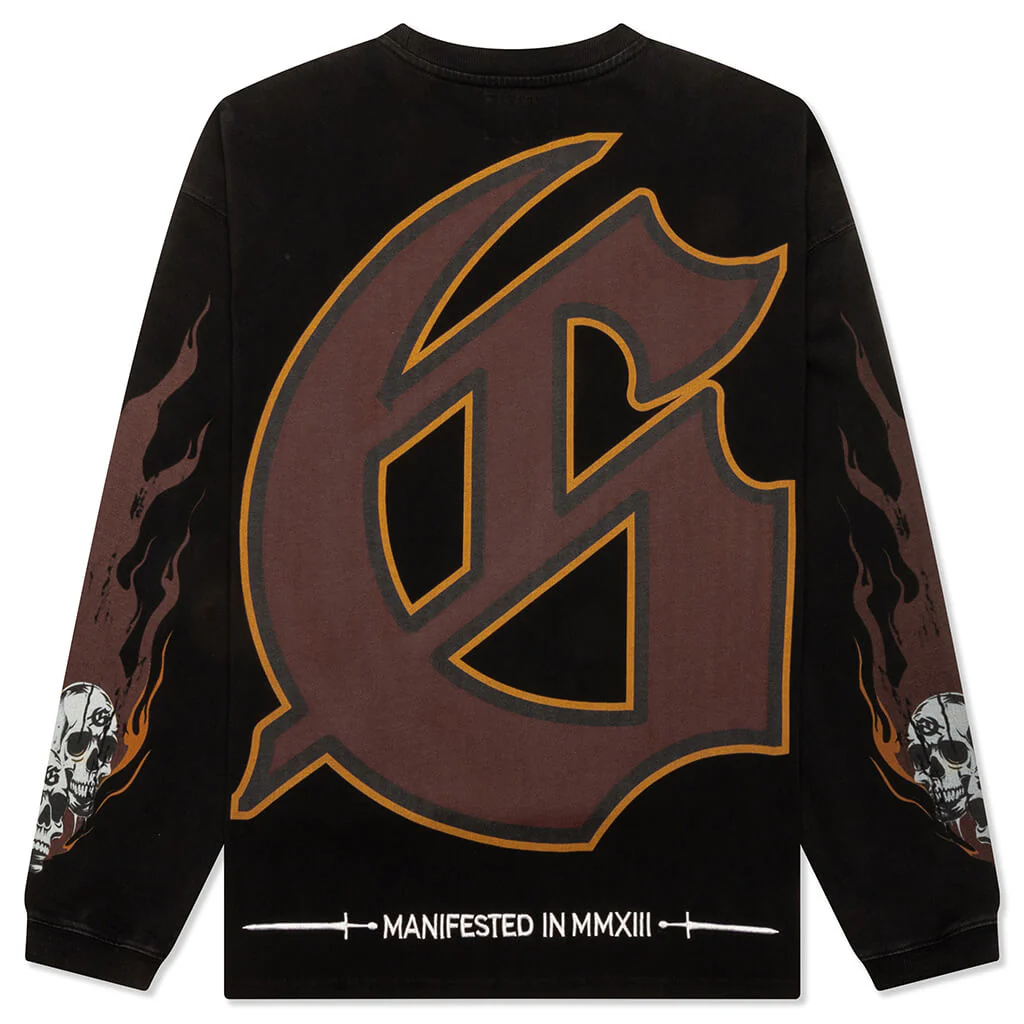 Morale L/S T-Shirt - Black Wash - Image 2