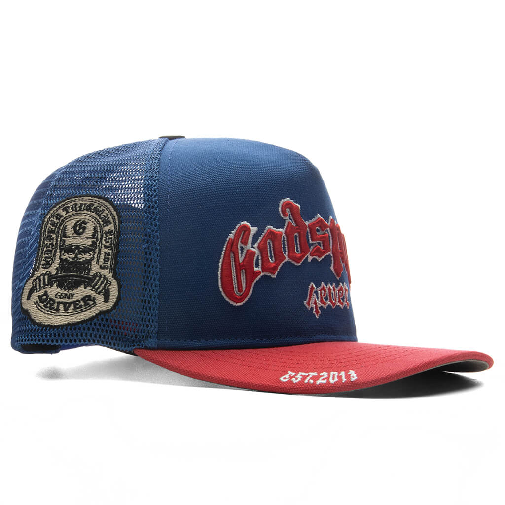 GS Forever Trucker Hat - Blue/Red - Image 2