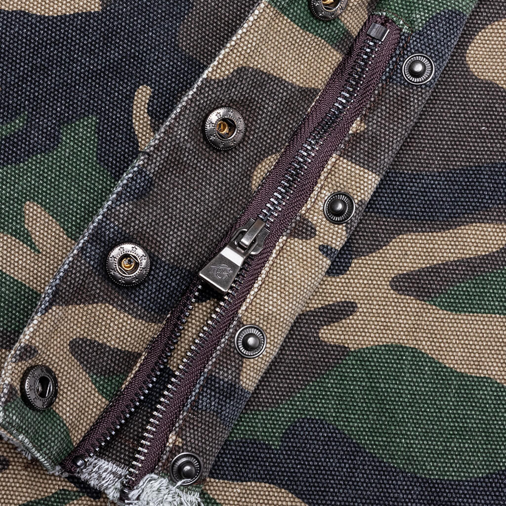 Patchwork Flared Cargo Pants - Camo - Image 6