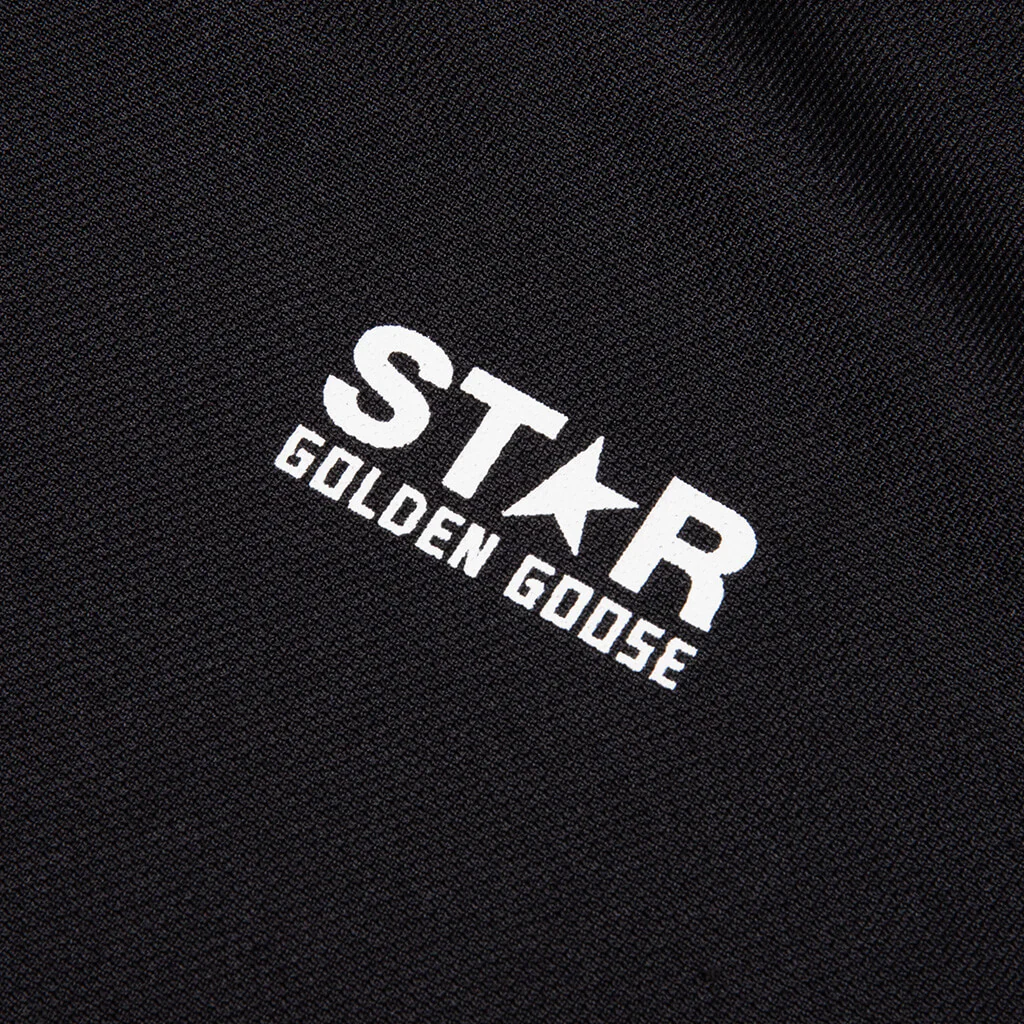 Star Zipped Track Jacket - Black/White - Image 3