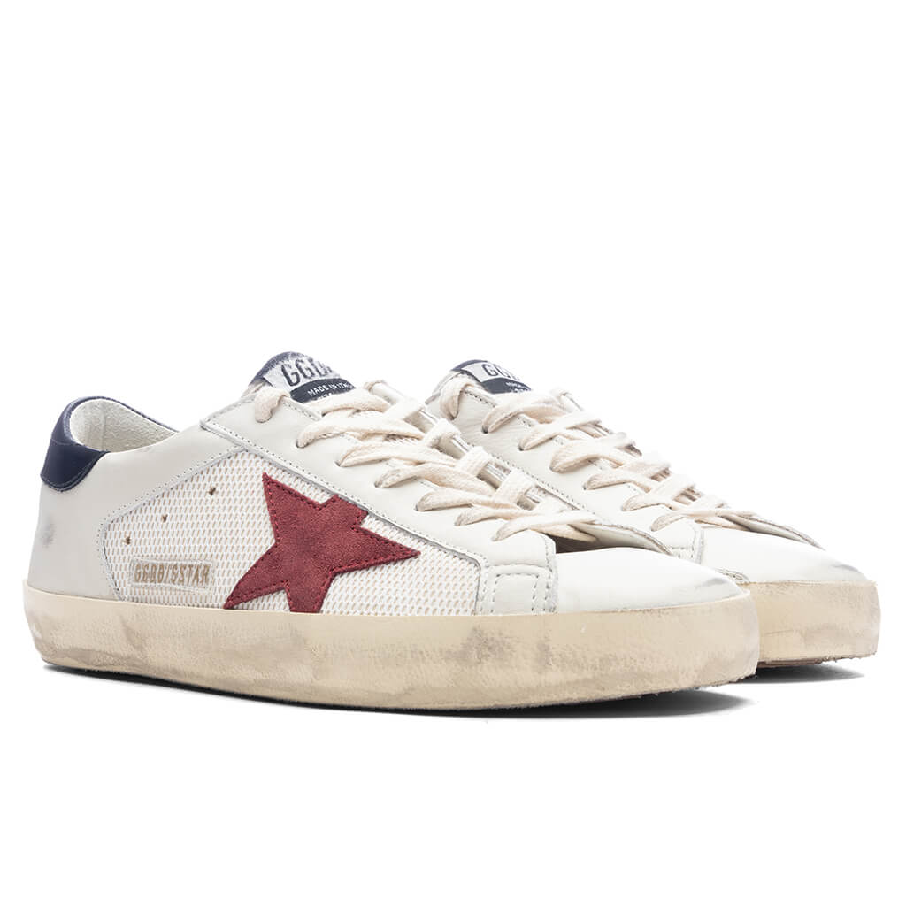 Super-Star Leather Upper and Heel Suede Star - White/Pomegranate/Black - Image 2