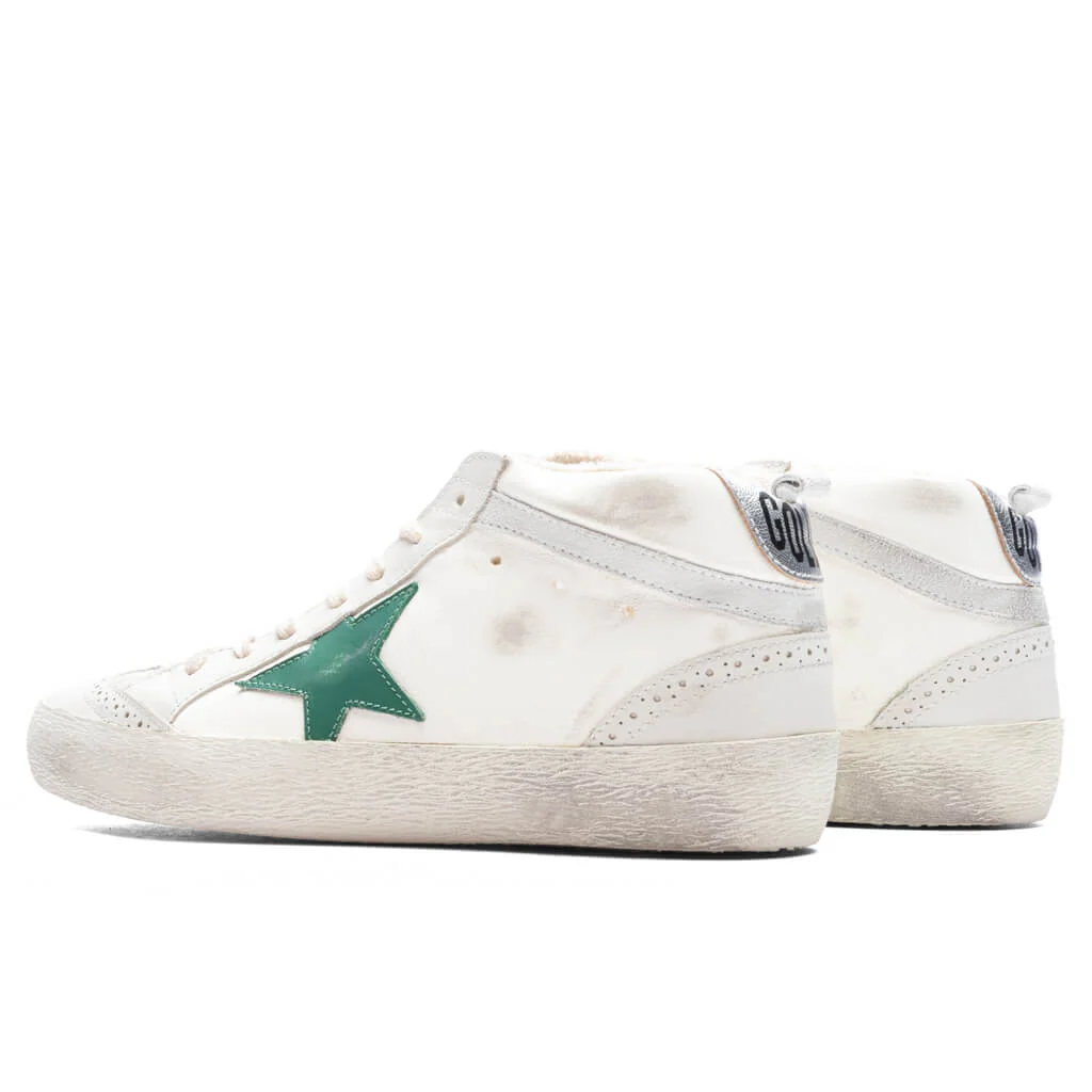 Women's Sneakers Nappa Suede Mid Star - Cream/Milky/Green - Image 3