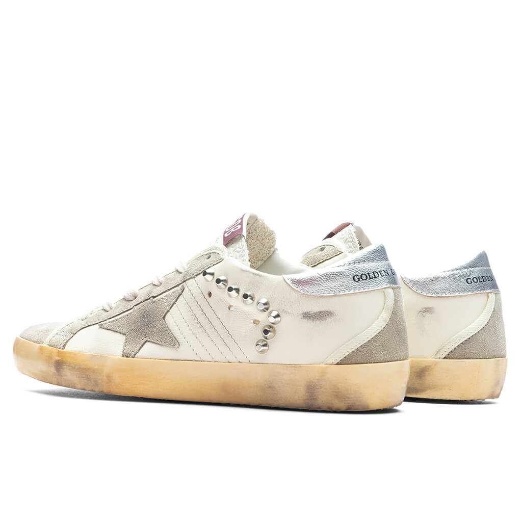 Women's Sneakers Nappa w/ Studs Super Star - Beige/Taupe/Silver - Image 3
