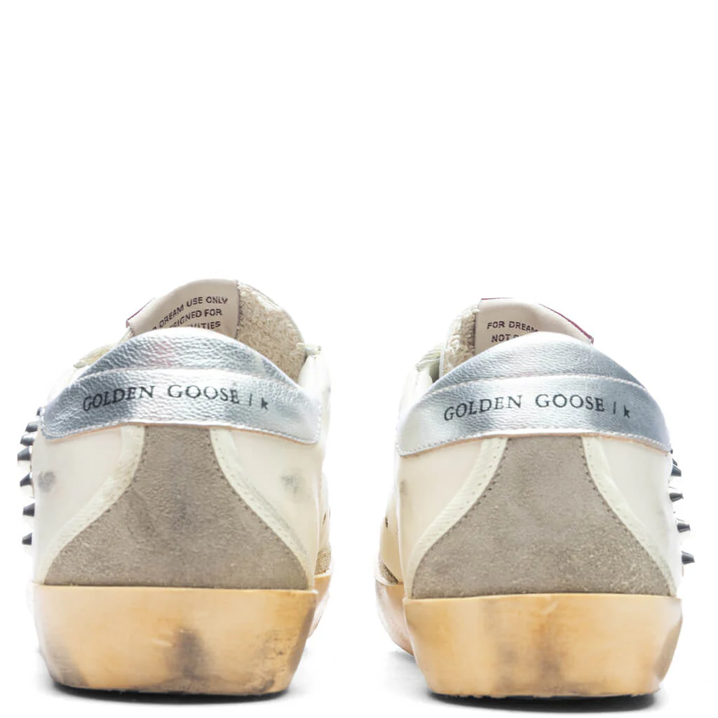 Women's Sneakers Nappa w/ Studs Super Star - Beige/Taupe/Silver - Image 4