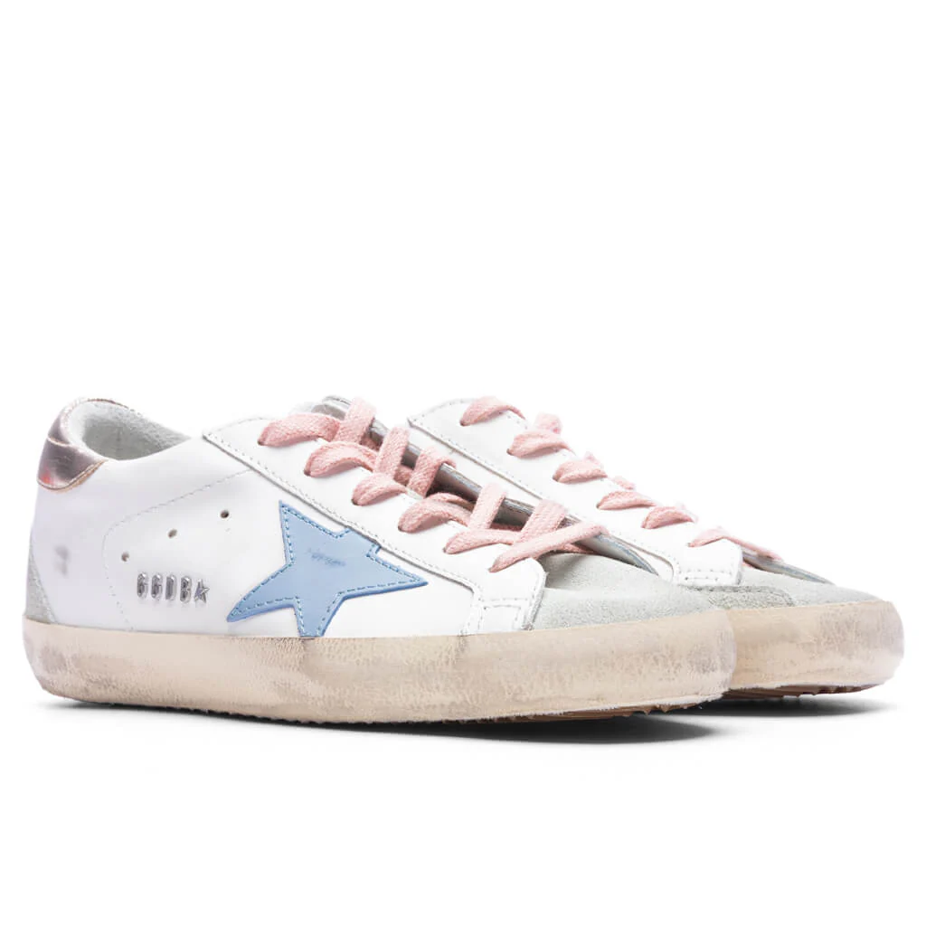 Women's Super-Star - White/Powder Blue/Platinum - Image 2