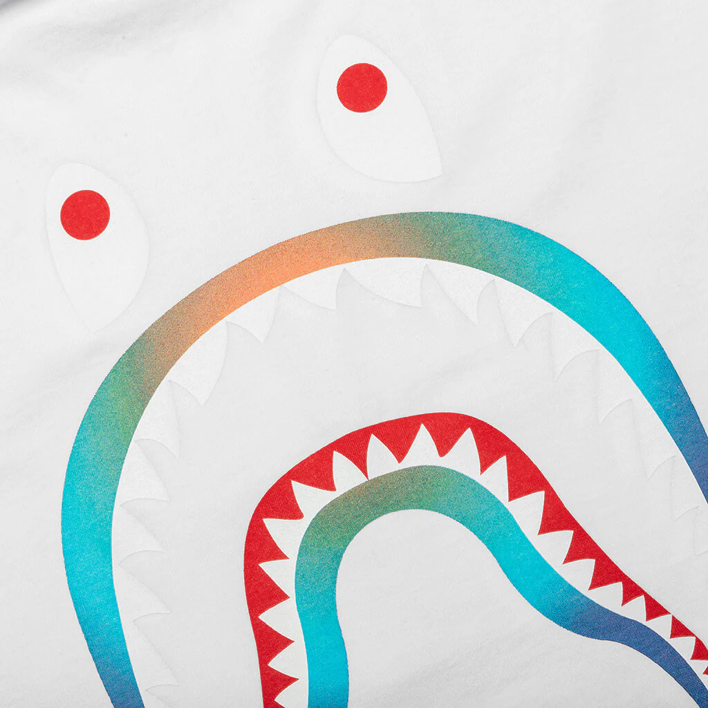 Gradation Side Shark Tee - White - Image 3