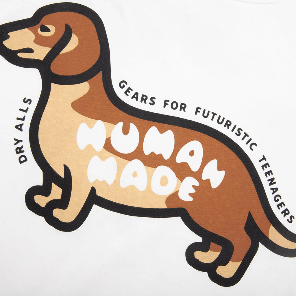 Graphic L/S T-Shirt #2 - White - Image 4