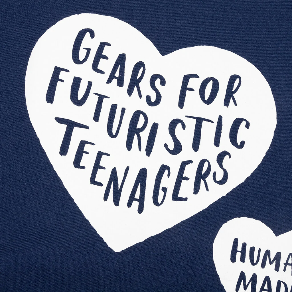 Graphic L/S T-Shirt #6 - Navy - Image 4