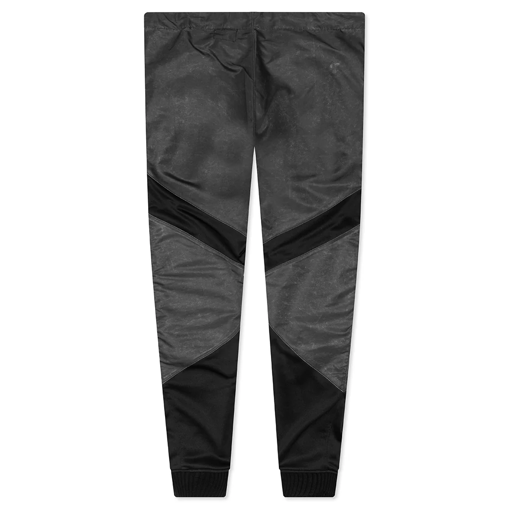 Washed Satin 50/50 Long Slim Pant - Black - Image 2