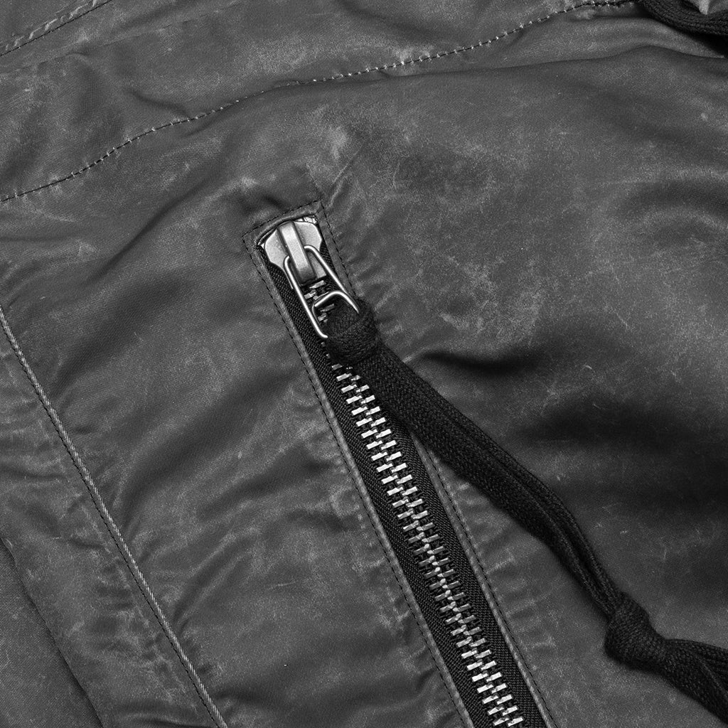 Washed Satin 50/50 Long Slim Pant - Black - Image 4
