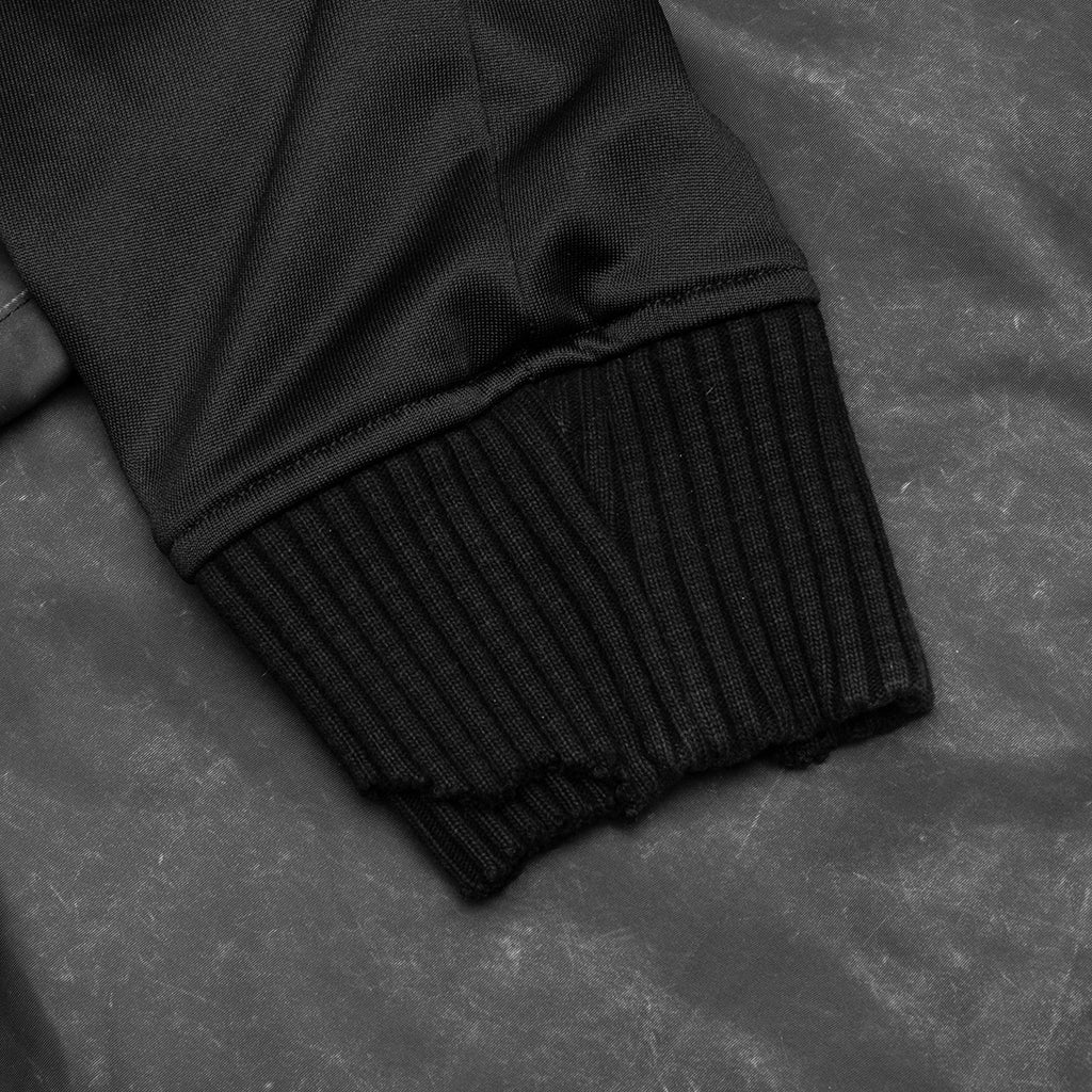 Washed Satin 50/50 Long Slim Pant - Black - Image 5