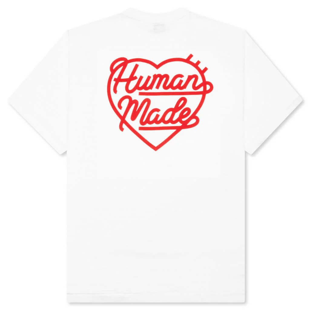 Heart Badge T-Shirt - White - Image 2