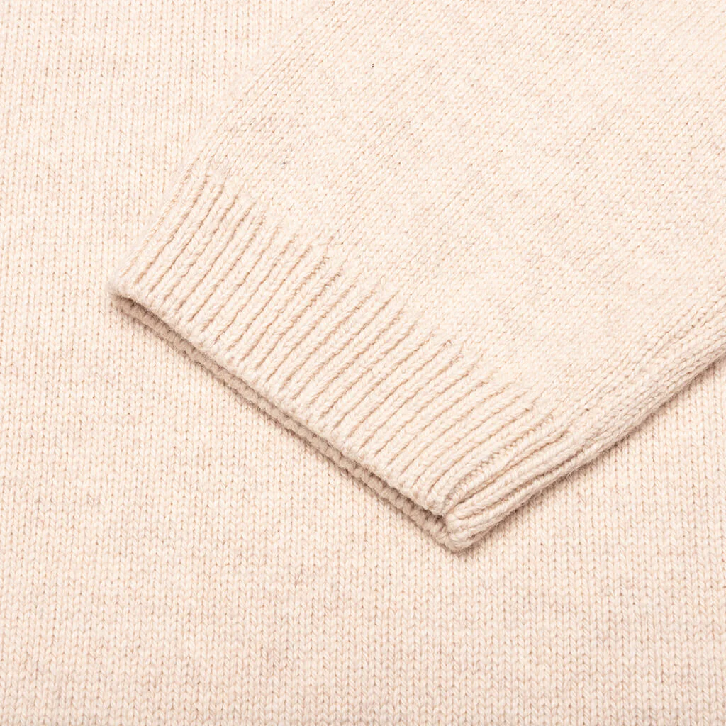 Heart Knit Sweater - Beige - Image 4