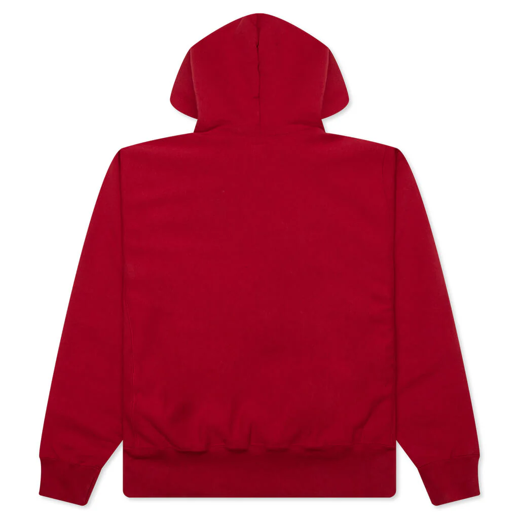Heavy Weight Hoodie #2 - Red - Image 2