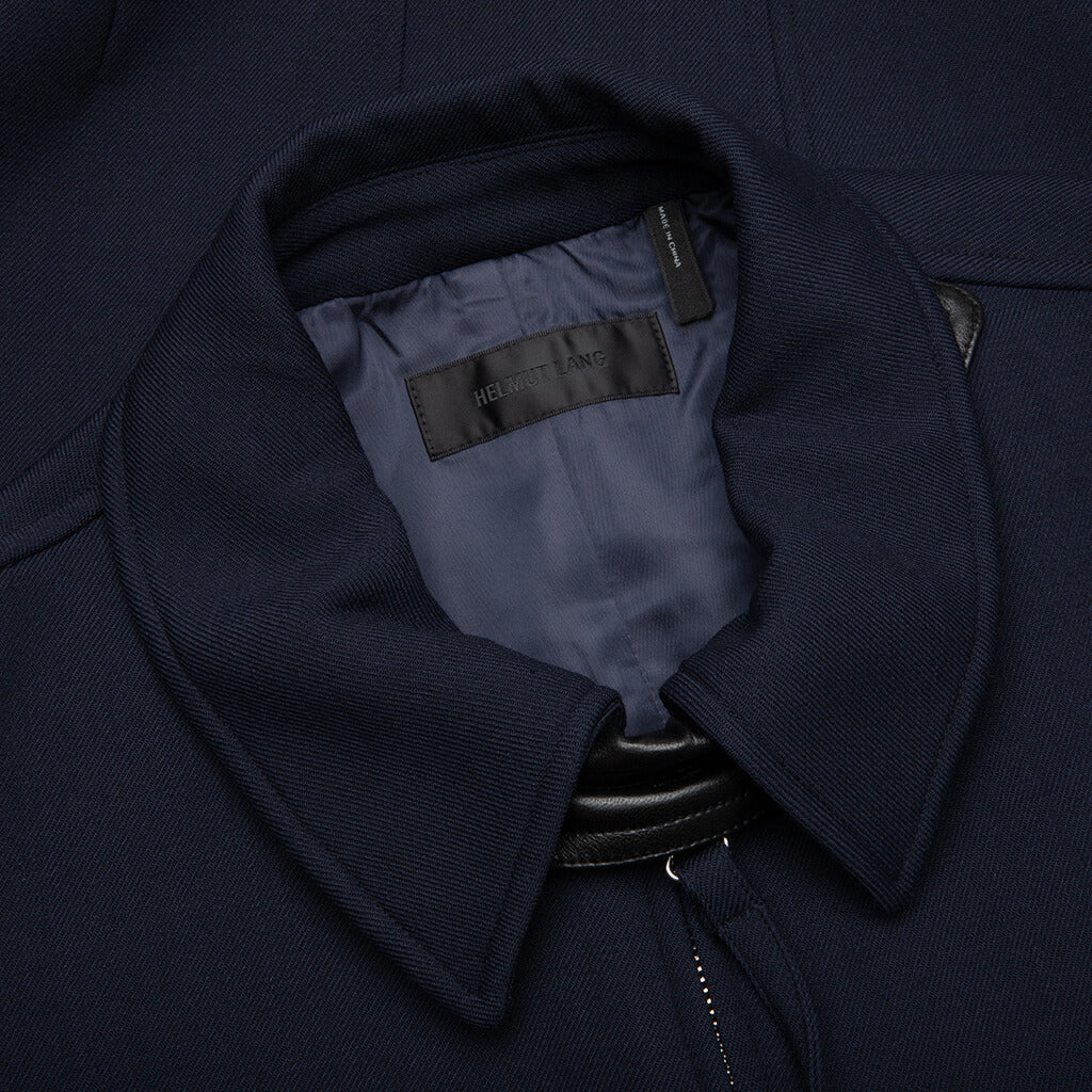 Rounded Bomber Jacket - Navy - Image 3